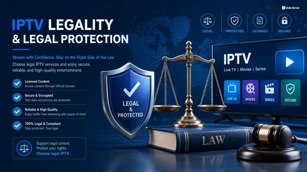 Legal IPTV services comparison showing compliance and protection features